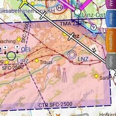 Flugwegposition um 16:48:37: Aufgenommen in der Nähe von Gemeinde Puchenau, Österreich in 1048 Meter